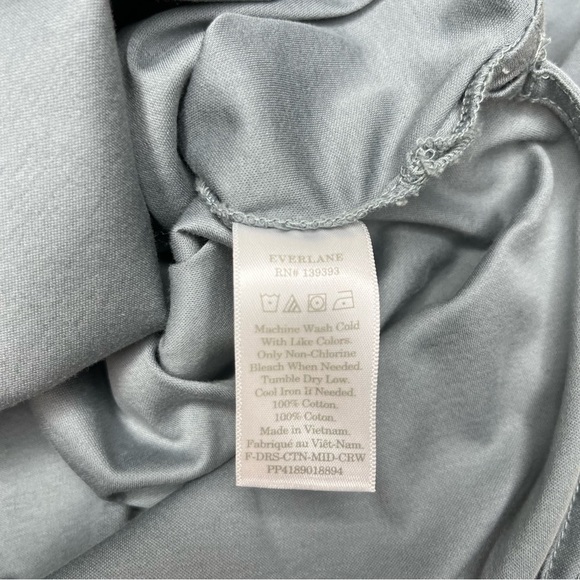 Everlane NWOT Gray Cotton Short Sleeve Midi T-Shirt Dress w/Side Slits Sz. small - Picture 13 of 13